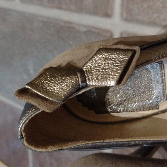 Christian Dior grey taupe taupe gun metal suede platform heel Size 35.5 - Picture 3 of 10